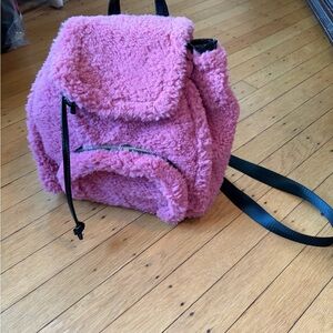 Cozy Pink Fleece Backpack